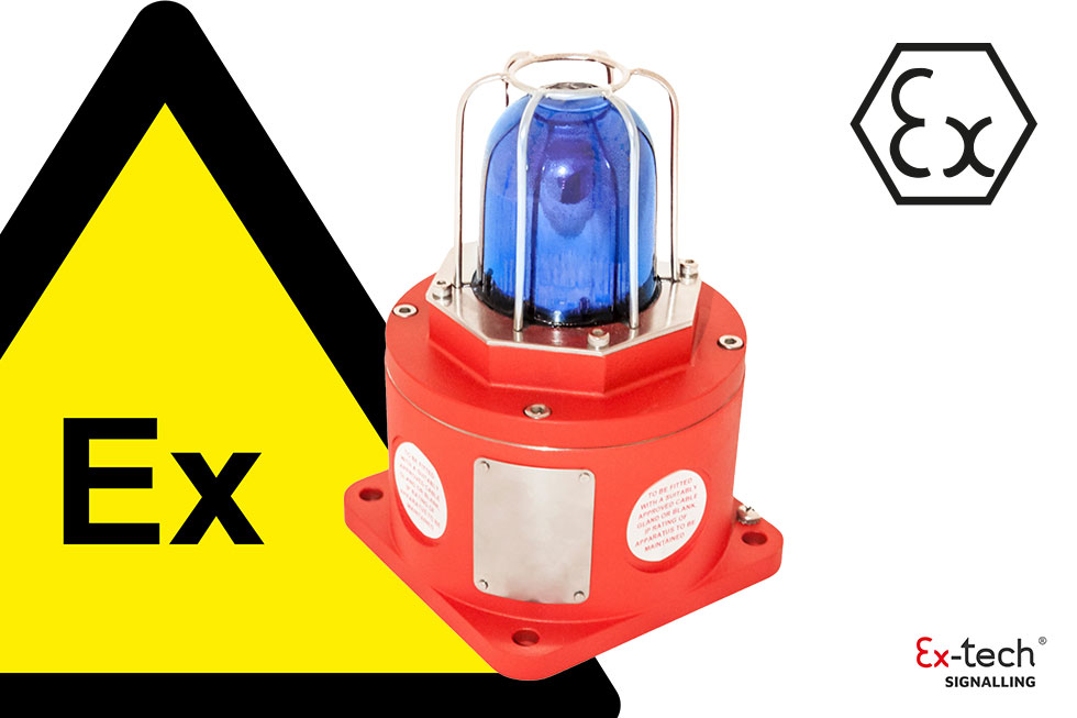 Blue explosion proof beacon / status light