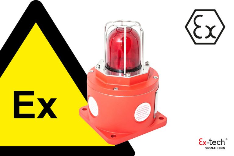 red explosion proof beacon / status light