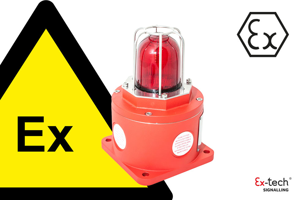 red explosion proof beacon / status light