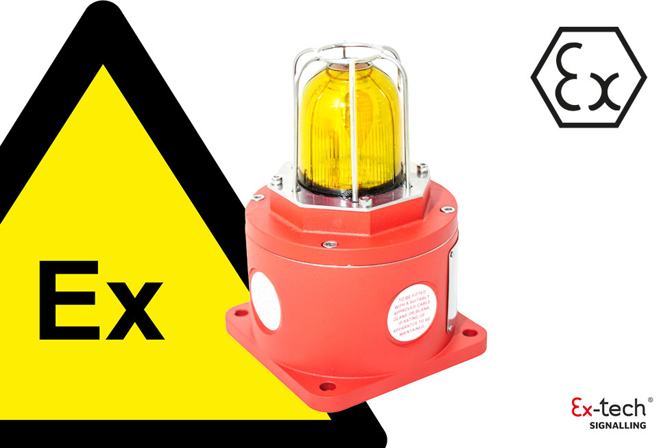 Yellow / amber explosion proof beacon / status light